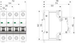 Автоматический выключатель FB2-63 2P C 25A 6kA STANDART Фото № 2