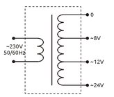 Трансформатор TRF 8W 230V/24V (модульний) Фото № 2