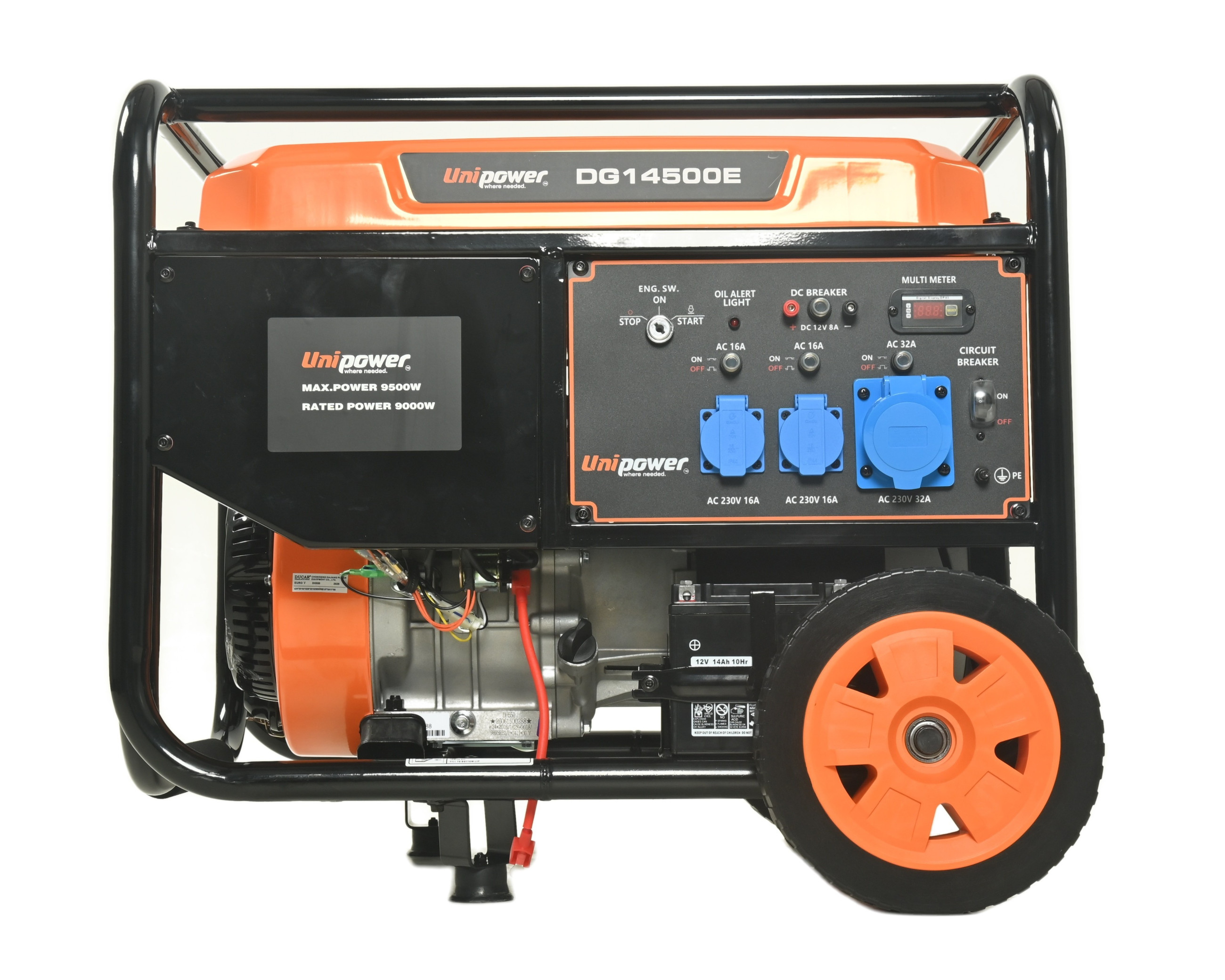 Бензиновий генератор UNIPOWER DG14500Е (9.5 кВт)
