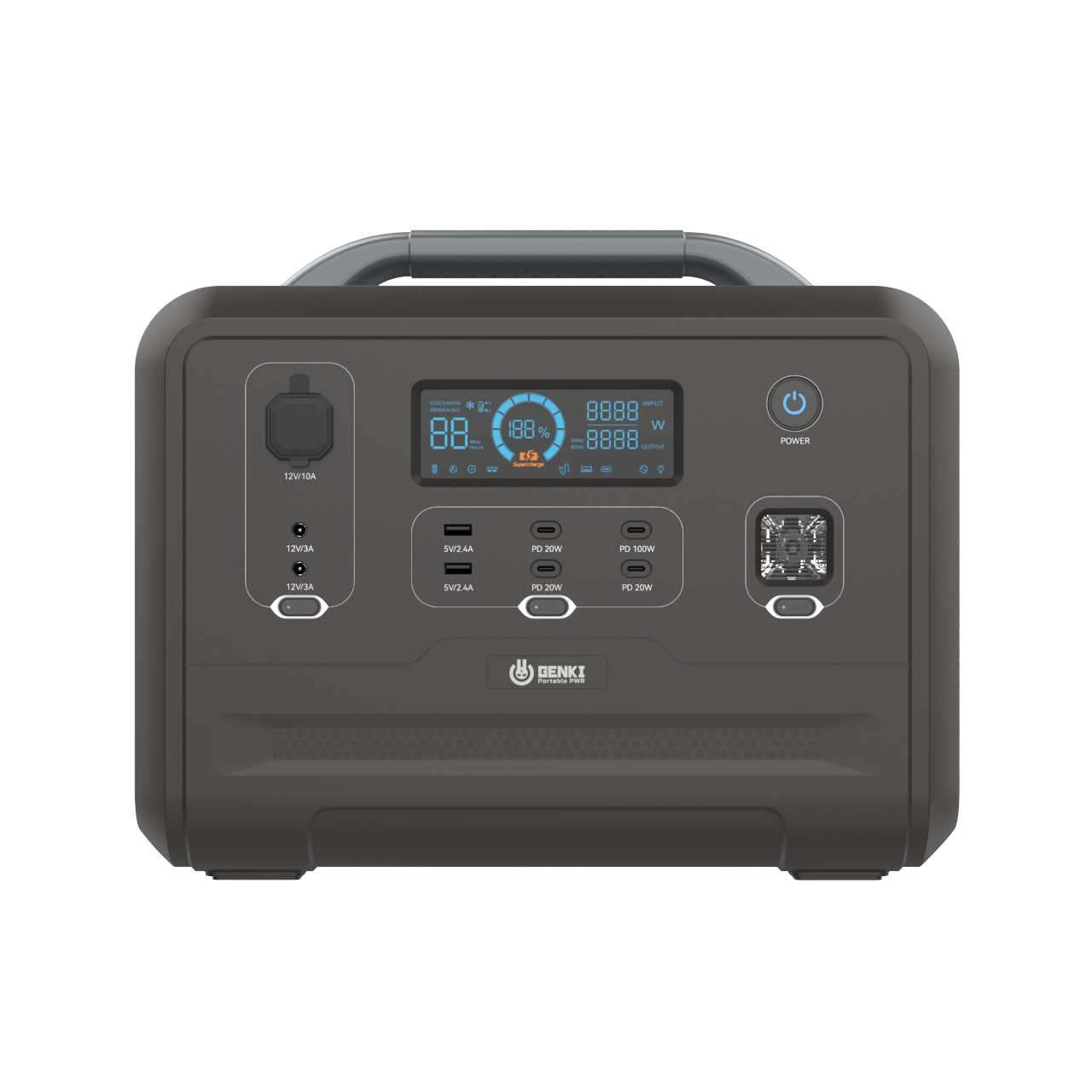 Портативная зарядная станция GENKI GK-1200 (1200 W, LIFEPO4)