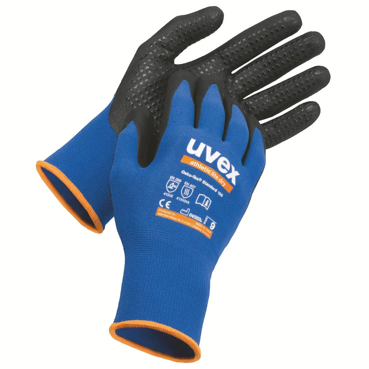Монтажна рукавичка uvex athletic lite dry, розмір 09