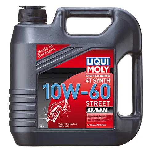 Масло для 4-т двигателей LIQUI MOLY Motorbike 4T Synth 10W-60 Street Race 4л.