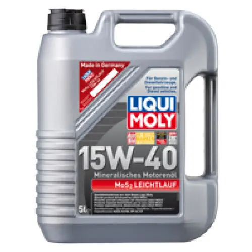 Минеральное моторное масло с молибденом LIQUI MOLY MoS2 Leichtlauf SAE 15W-40 5л.