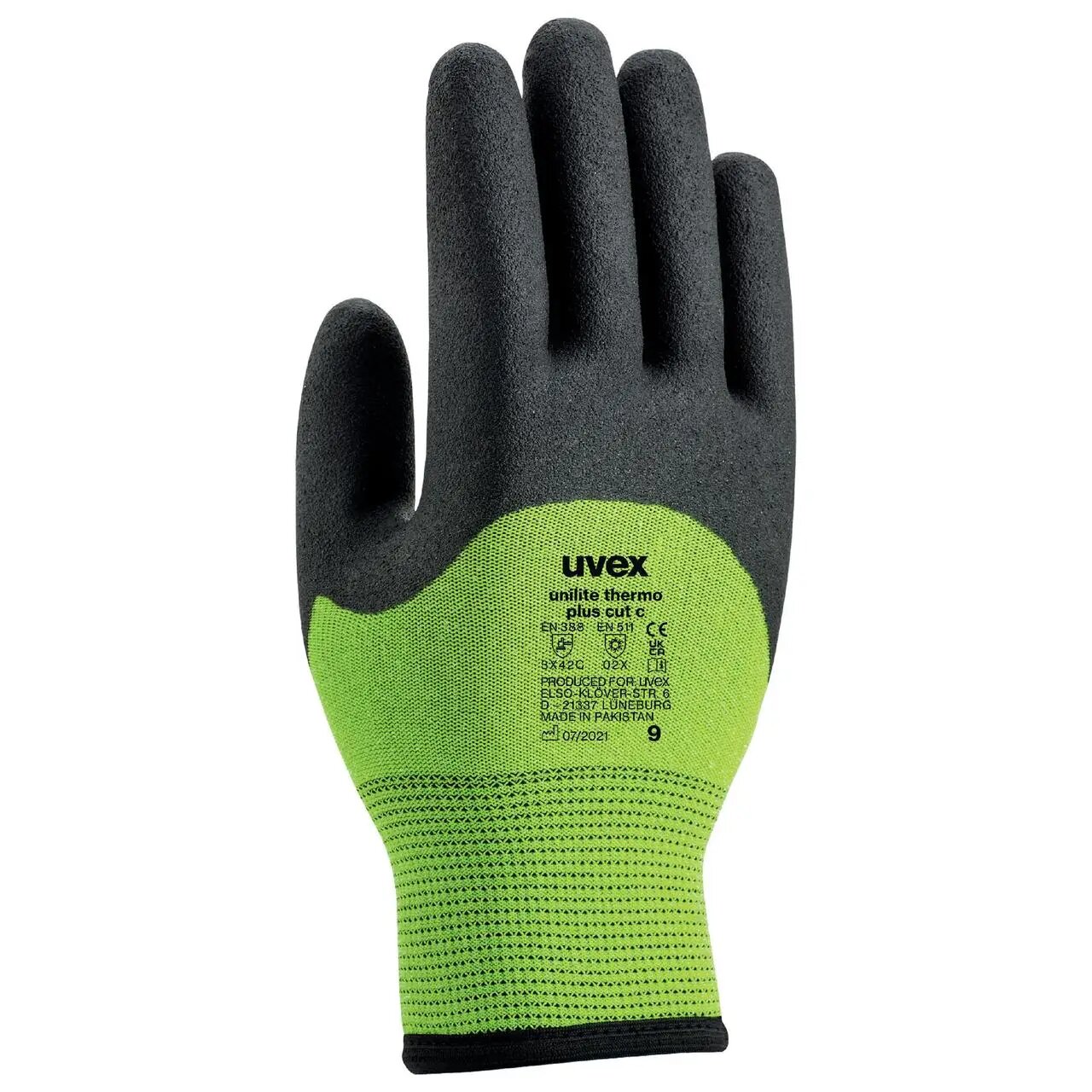 Защитные утепленные перчатки uvex unilite thermo с защитой от порезов, размер 9