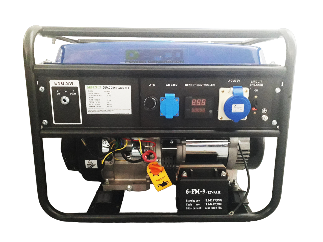 Бензиновый генератор DEPCO GS-5500CLE (5.0 кВт) + блок ATS 
