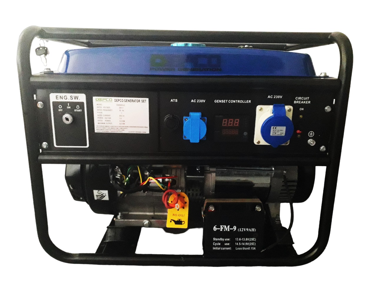 Бензиновый генератор DEPCO GS-6500CLE (6.0 кВт) + блок ATS 