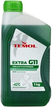 Антифризы - UniCompex Охлаждающая жидкость TEMOL EXTRA G11 GREEN, 1КГ