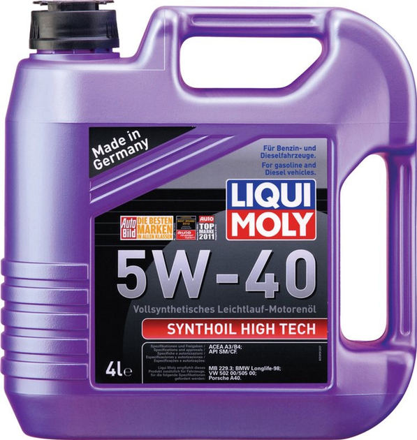Масло моторное Liqui Moly Synthoil High Tech 5W-40, 4л.