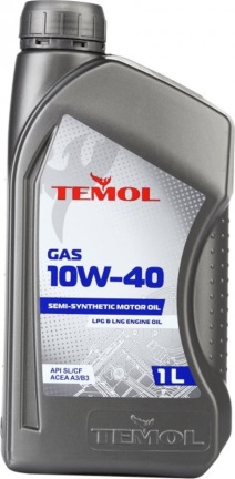 Масло моторное TEMOL GAS 10W-40, 1Л