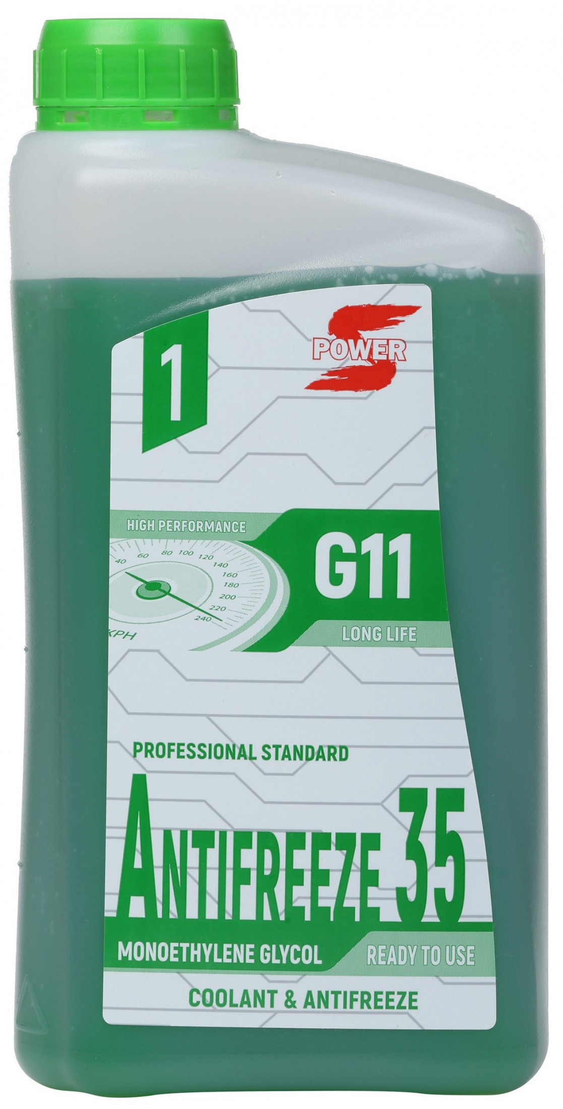 Антифриз S-POWER 35 G11 GREEN, 1кг (охолоджуюча рідина)