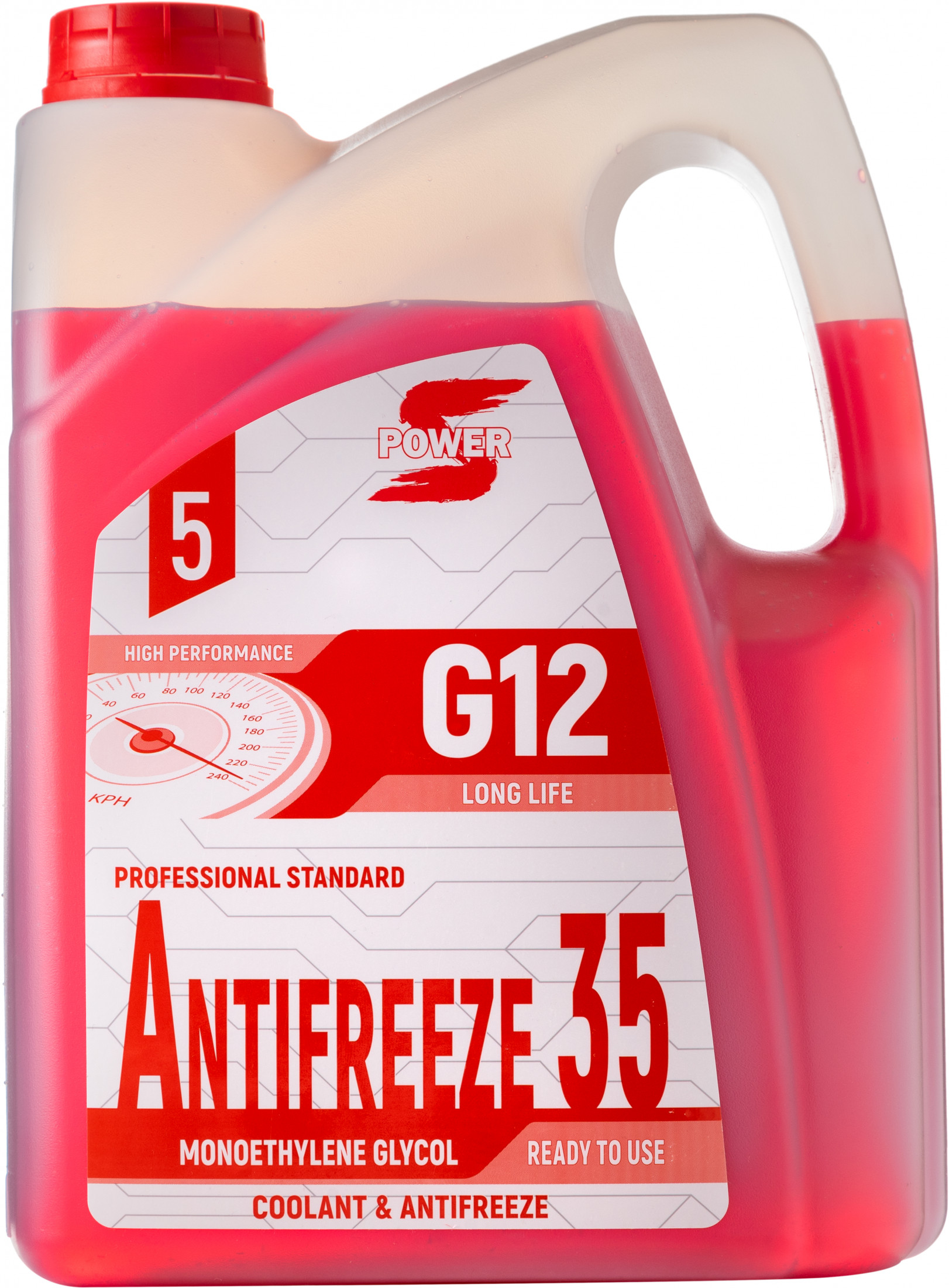 Антифриз S-POWER 35 G12 RED, 5кг (охлаждающая жидкость) 