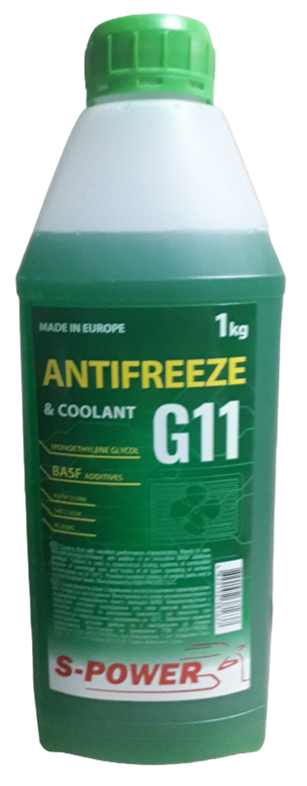 Автотовари - UniCompex Антифриз S-POWER G11 GREEN, 1кг (охолоджуюча рідина)