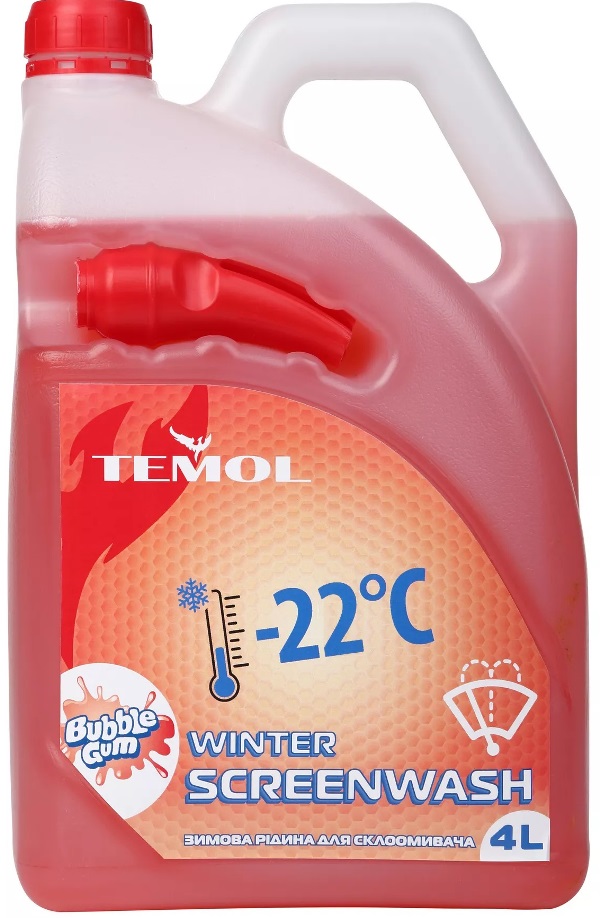 Омивач скла зимовий TEMOL WINTER SCREENWASH Bubble Gum, 4Л