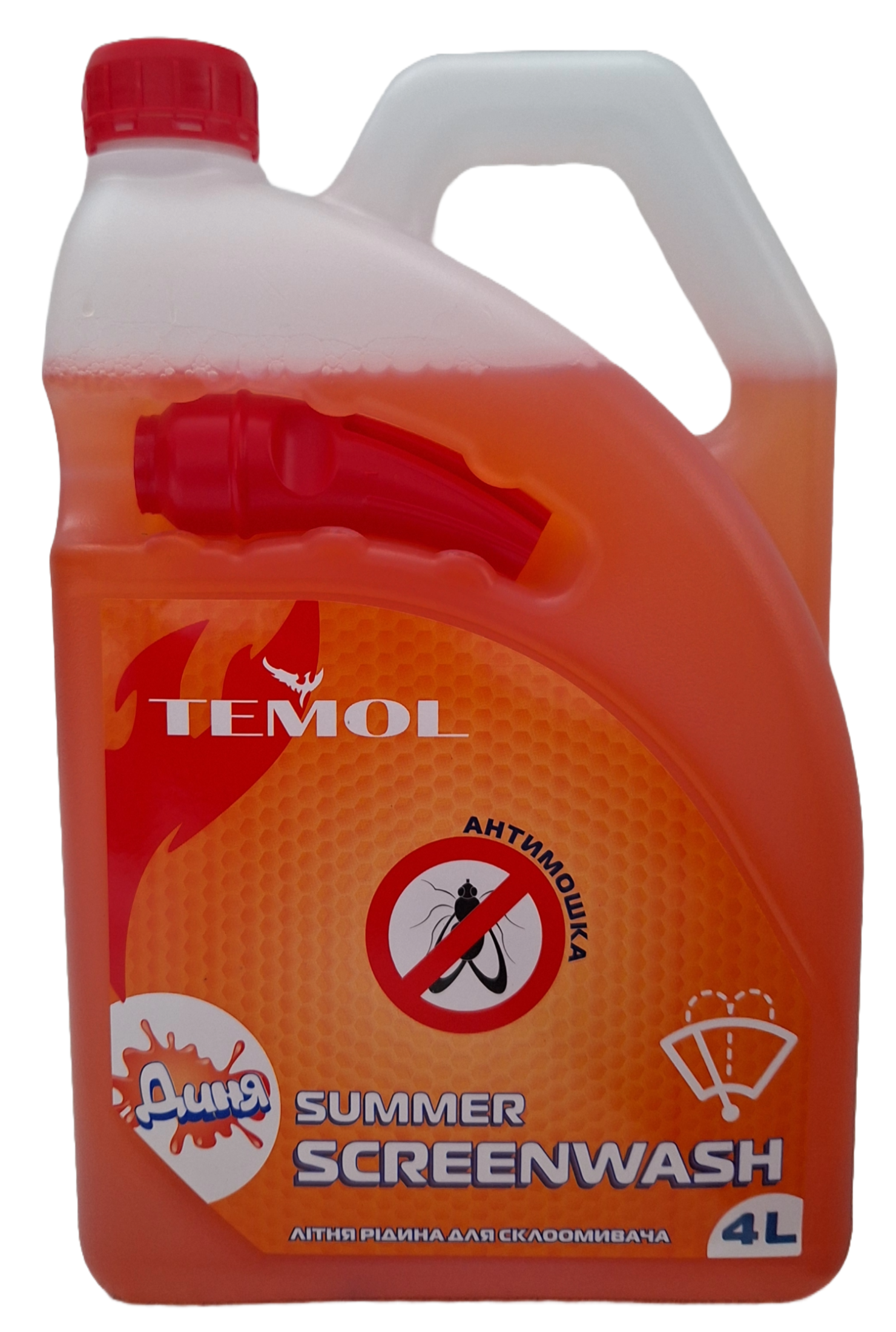 Омивач скла Temol Summer Screenwash 0°C жовтий 4л